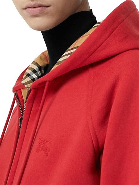 burberry hackfall zip-front hoodie